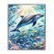 Stupell Industries Dolphin Among Sea Life Framed Giclee Wall Art Design by LSR Design Studio